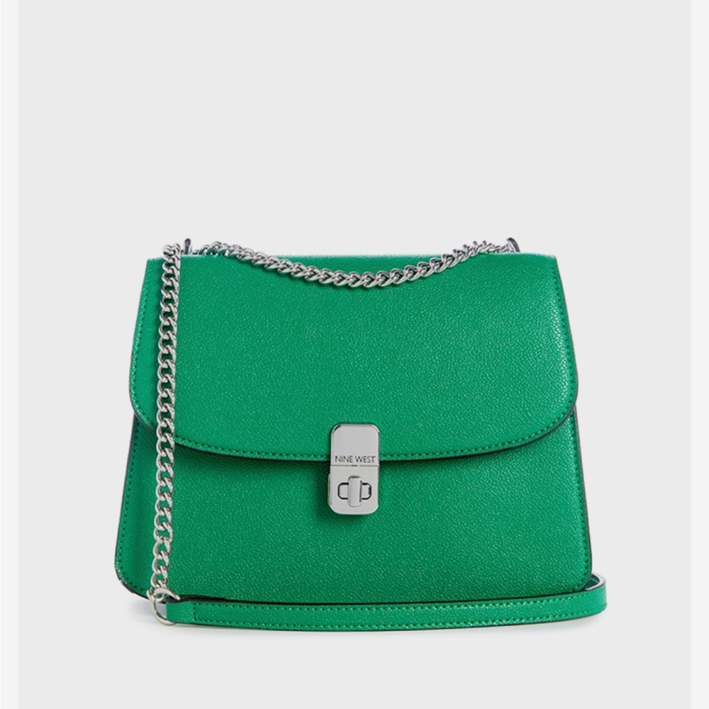 BRAND NEW Nine West Green Convertible Flap Crossbody Bag